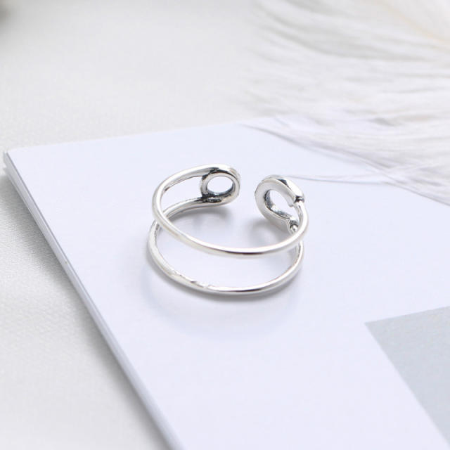 S925 pin open ring