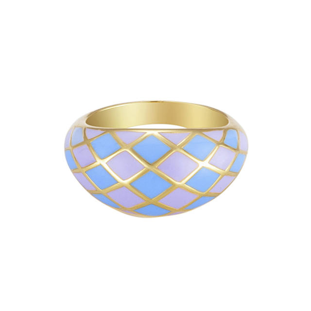 Checkered finger ring