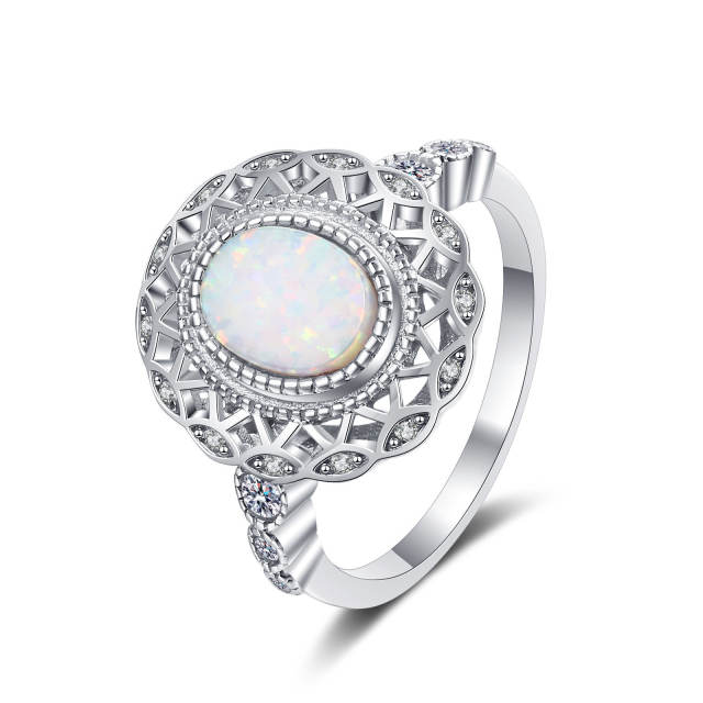 Vintage S925 opal stone rings