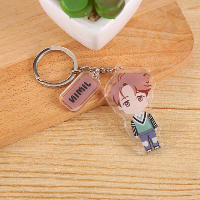 BTS clear acrylic keychain