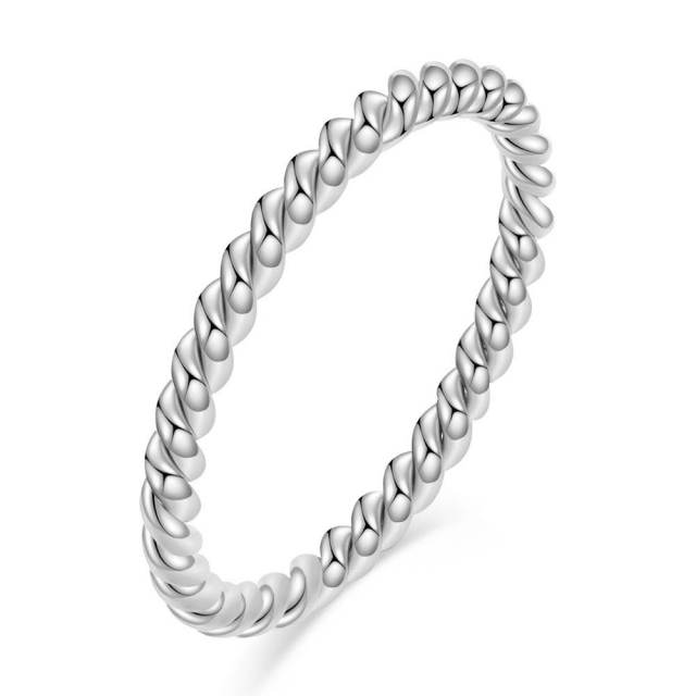Simple fashion round titanium steel ring