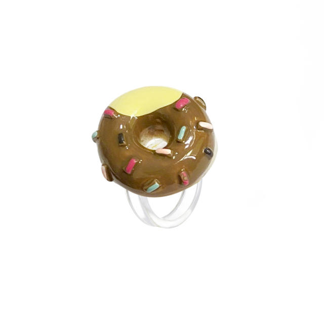 Color donuts resin finger ring