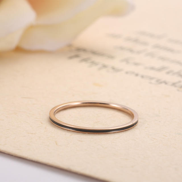1mm Stainless steel color ring couple ring