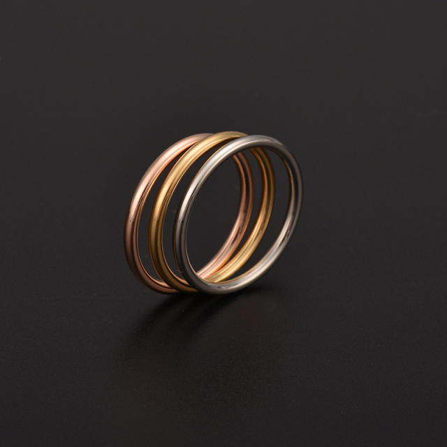 Simple stainless steel couple finger ring