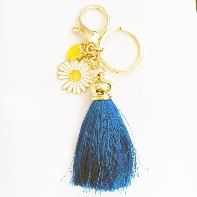 Little daisy tassel key chain