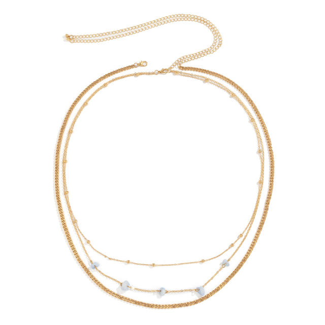 Boho three layer waist chain