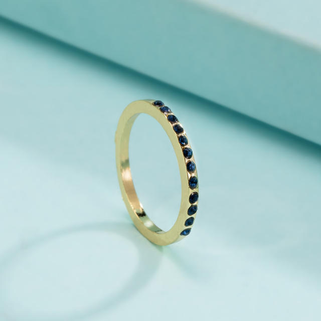 Tiny rhinestone finger ring