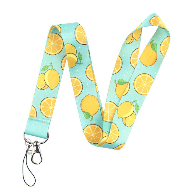 Summer fruit lanyard keychain