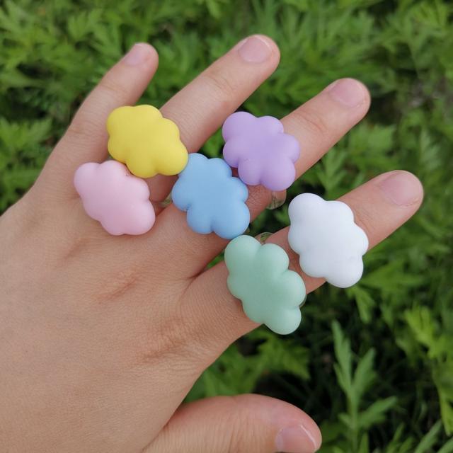 Cute cloud color finger ring