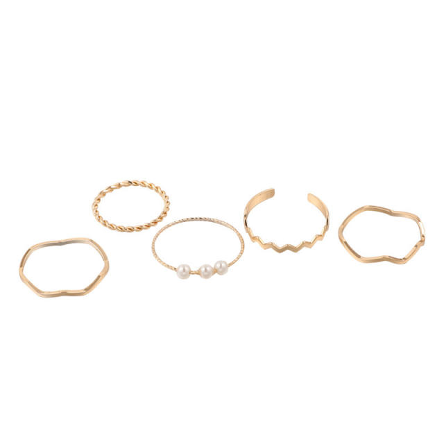 Hiphop simple finger ring set