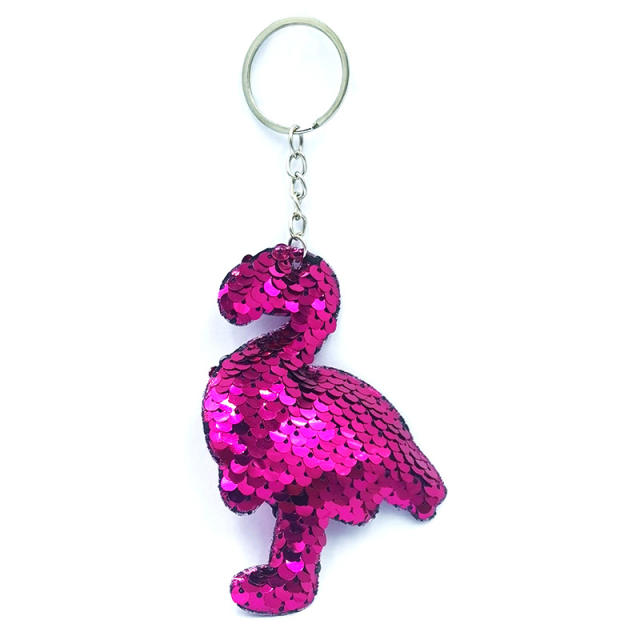 Sequins animal plant keychain