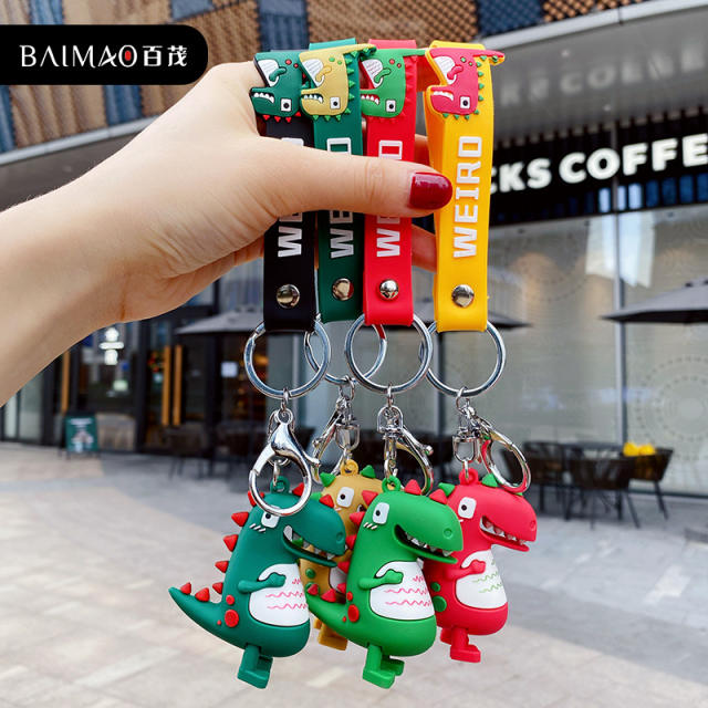 Colorful dinosaur cute keychain