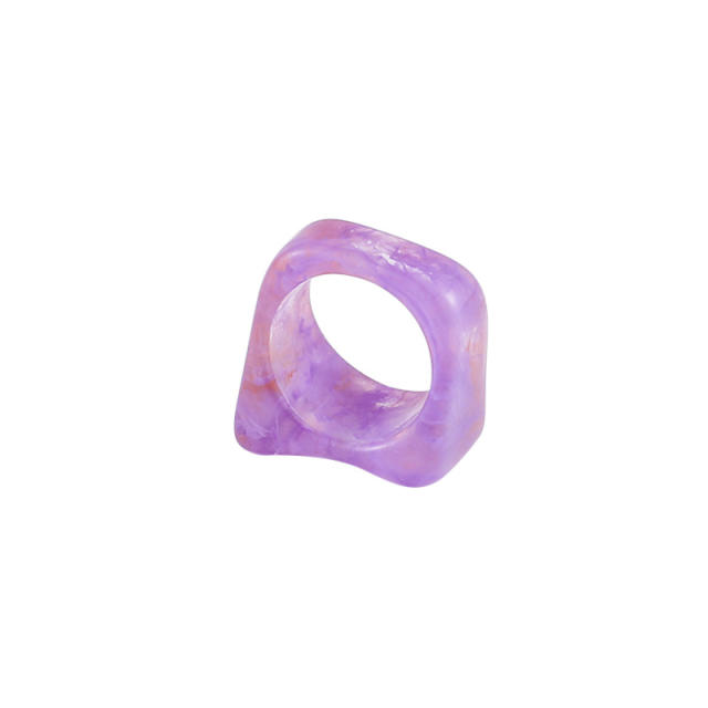 Color acrylic finger ring