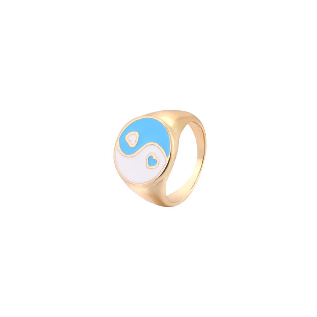 Double color Tai Chi finger ring