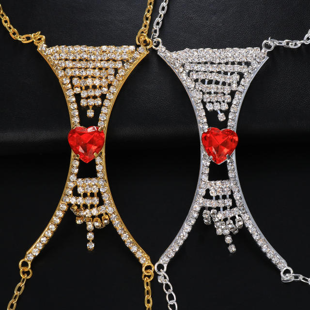 Chest brace luxury rhinestone body chain