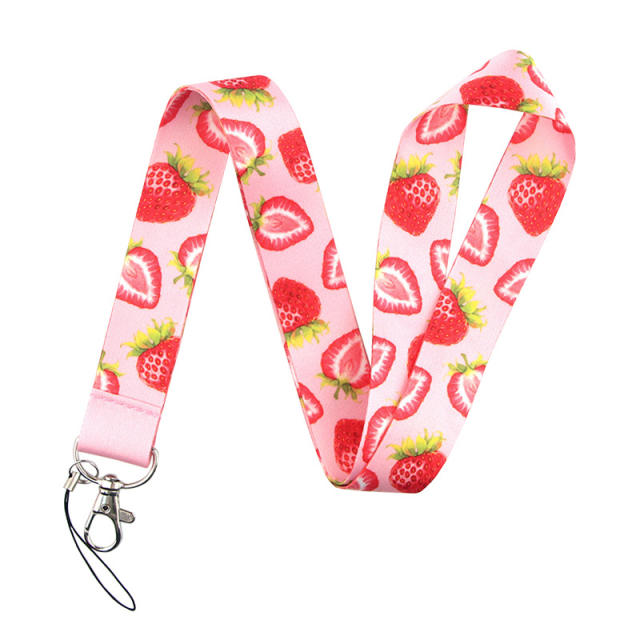 Summer fruit lanyard keychain