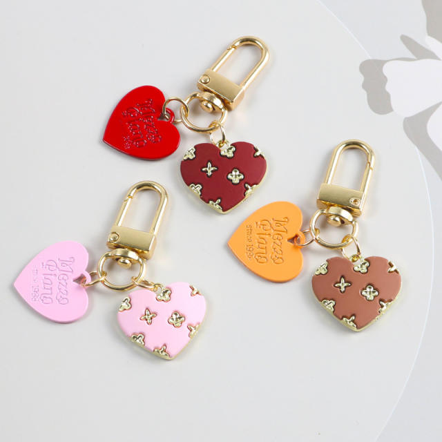 Vintage heart keychain