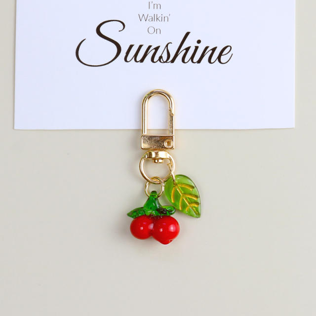 Cute cherry keychain