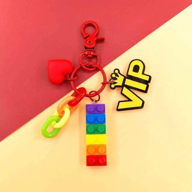 Ins rainbow malleable keychain
