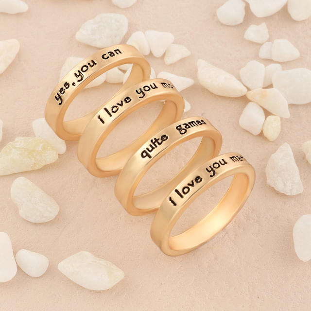 Letters ring set