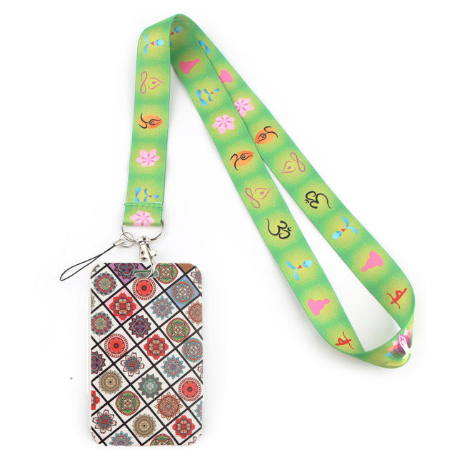 Yoga trend long lanyard keychain card cover