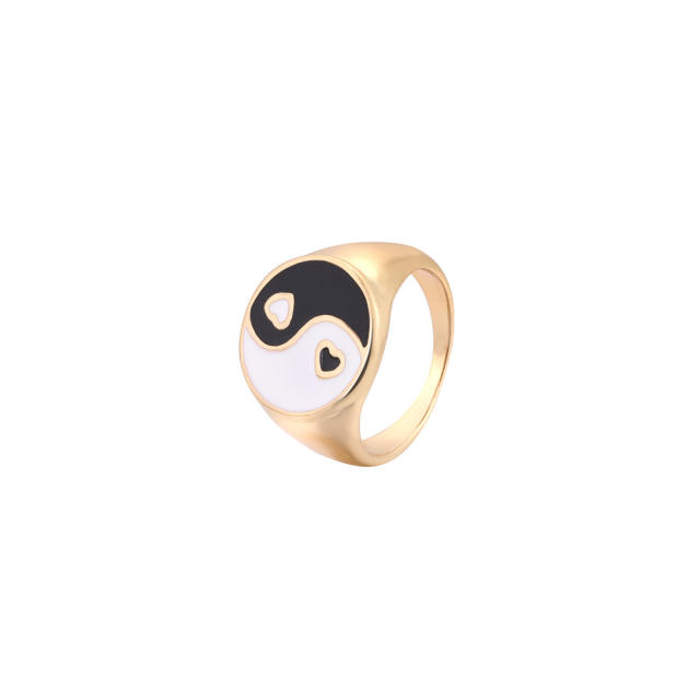 Double color Tai Chi finger ring