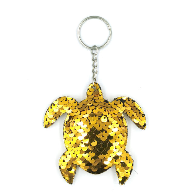 Sequins animal plant keychain