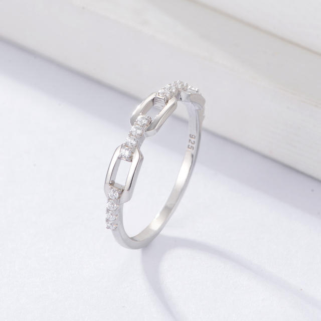 Vintage chain S925 sterling silver rings