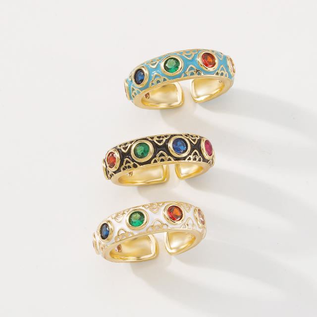 Color zircon opening rings