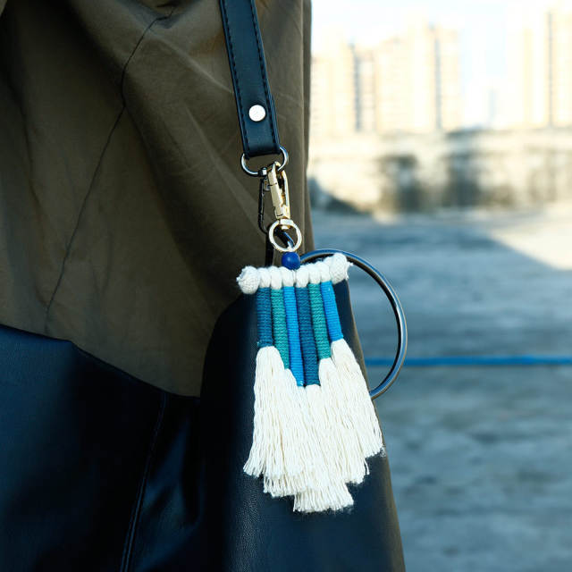 Handmade tassel keychain pendant