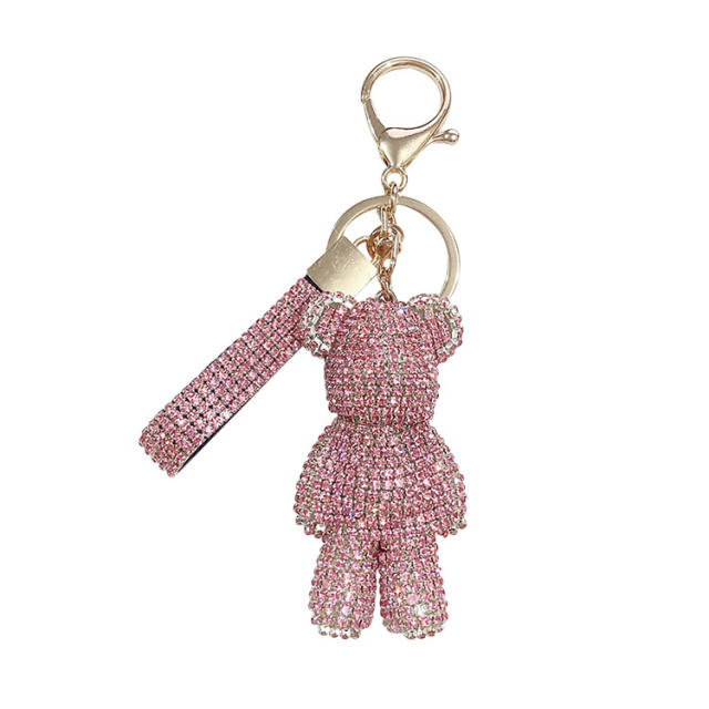 Diamond bear keychain