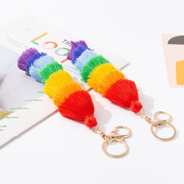 Colorful tassel keychain