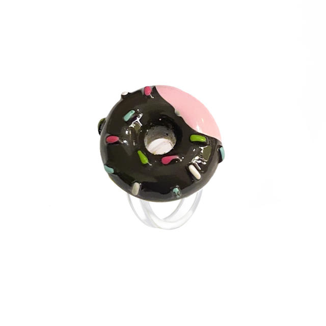 Color donuts resin finger ring