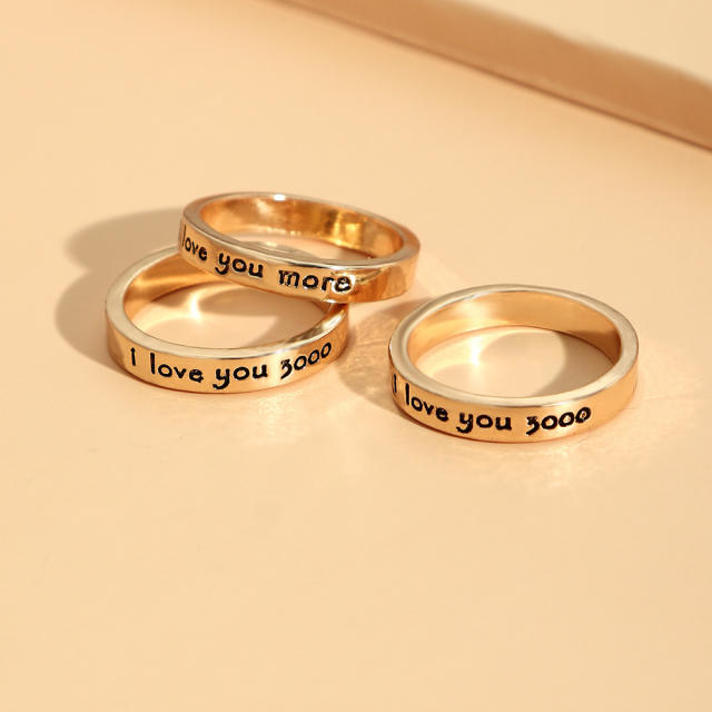 Letters ring set