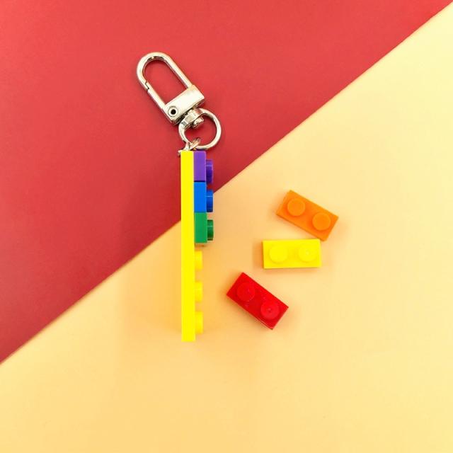 Ins rainbow malleable keychain