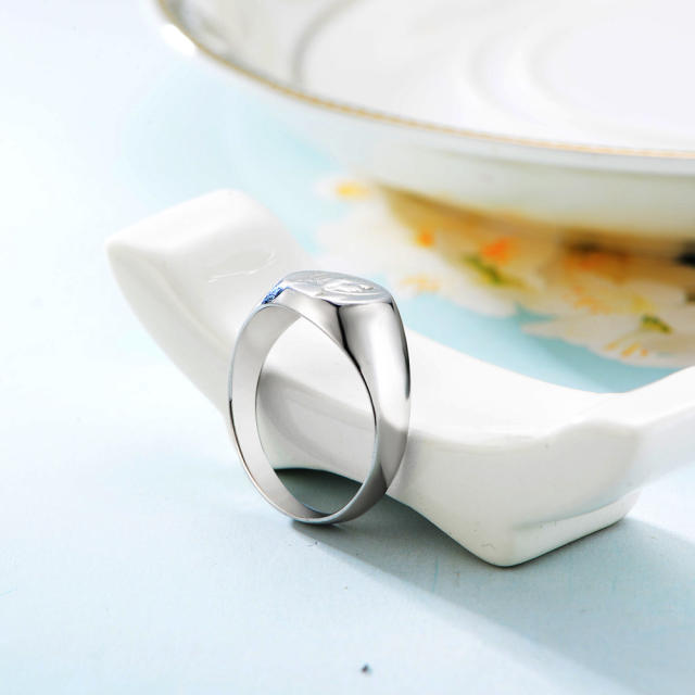 S925 sterling silver signet rings