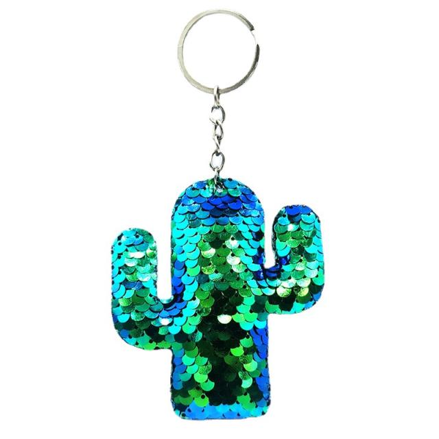 Sequins animal plant keychain