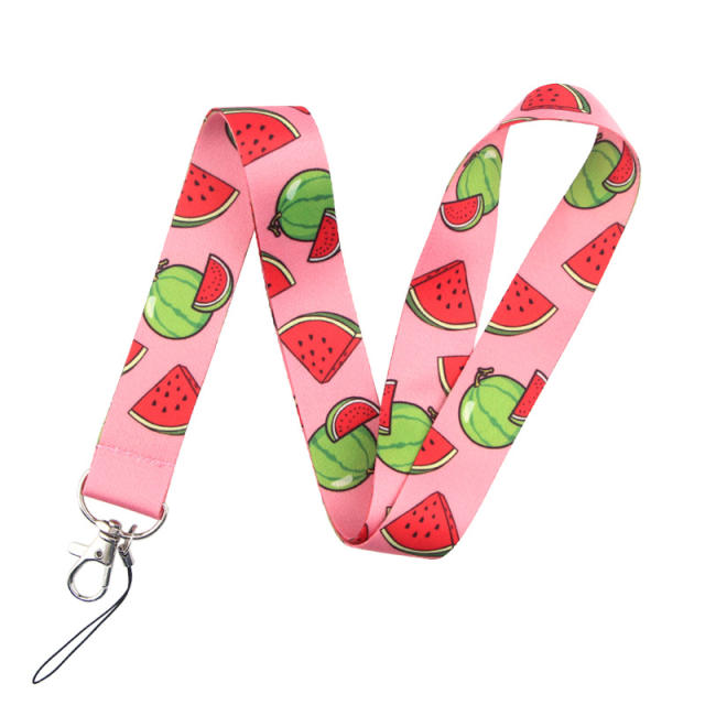 Summer fruit lanyard keychain