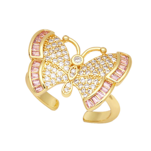 Diamond butterfly rings