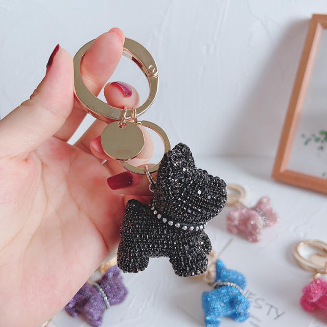 Diamond dog keychain