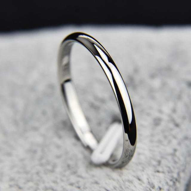 Simple stainless steel thin ring couple rings