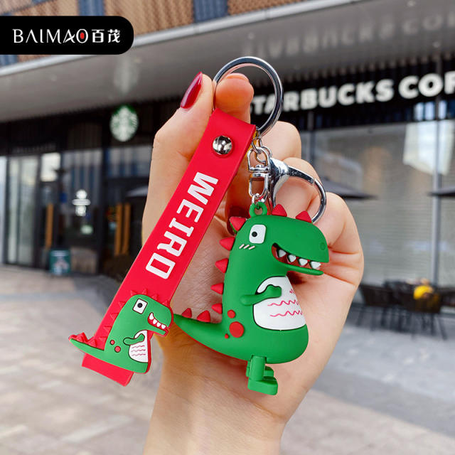 Colorful dinosaur cute keychain