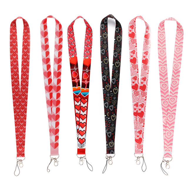 Love Heart lanyard keychain