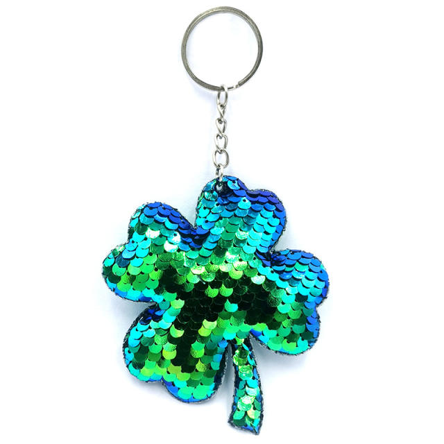 Sequins animal plant keychain