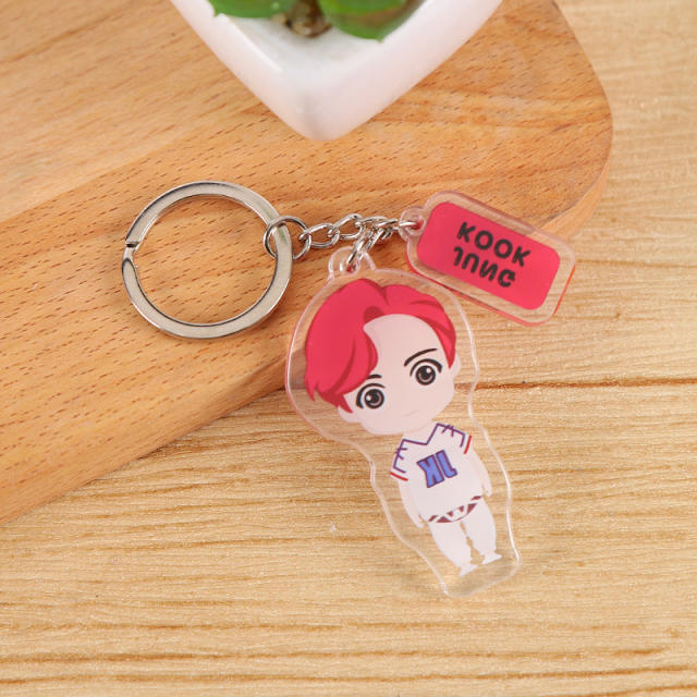 BTS clear acrylic keychain