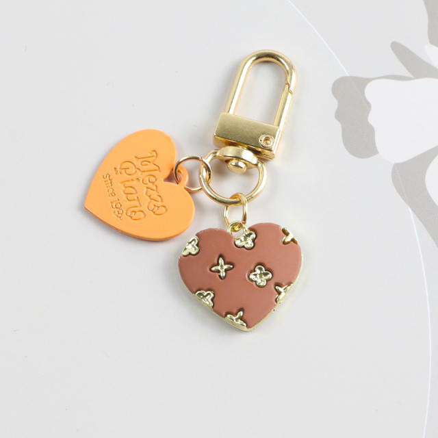 Vintage heart keychain