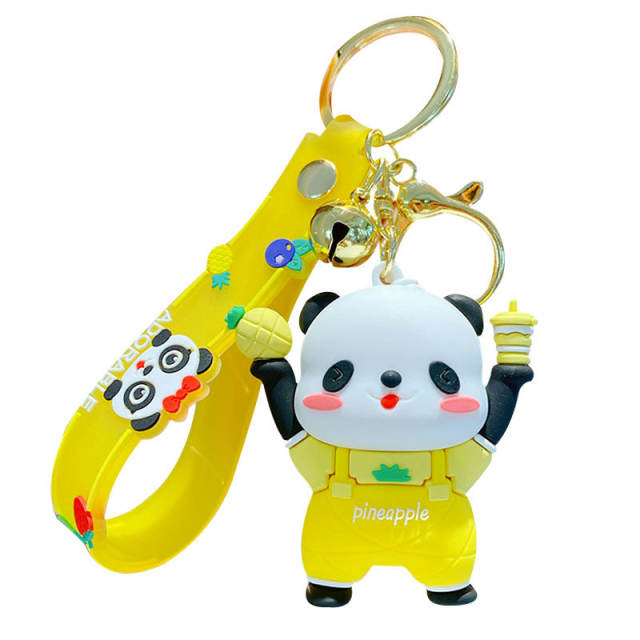 Fruit Milk tea Panda series keychain