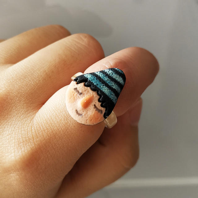 Cartoon characters resin finger ring