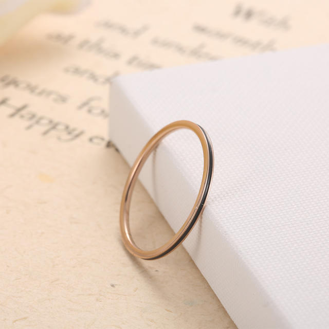1mm Stainless steel color ring couple ring