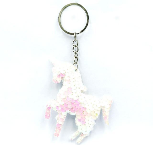 Sequins animal plant keychain